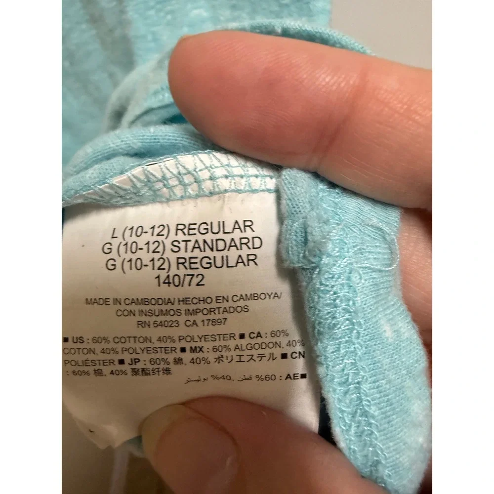 Old Navy Kids Turquoise Heather Racerback‎ Pocket Tank Top Size L 10-12